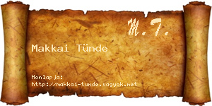 Makkai Tünde névjegykártya