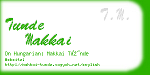 tunde makkai business card